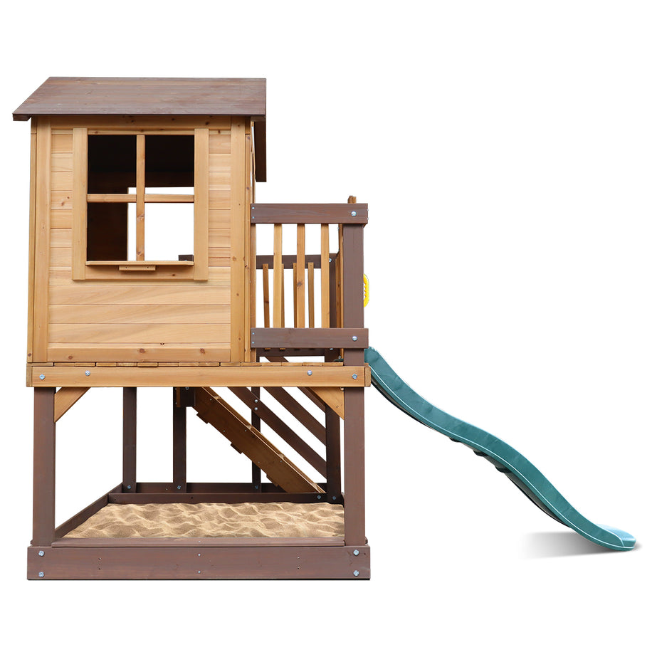 Silverton Cubby House with 1.8m Slide (Green)