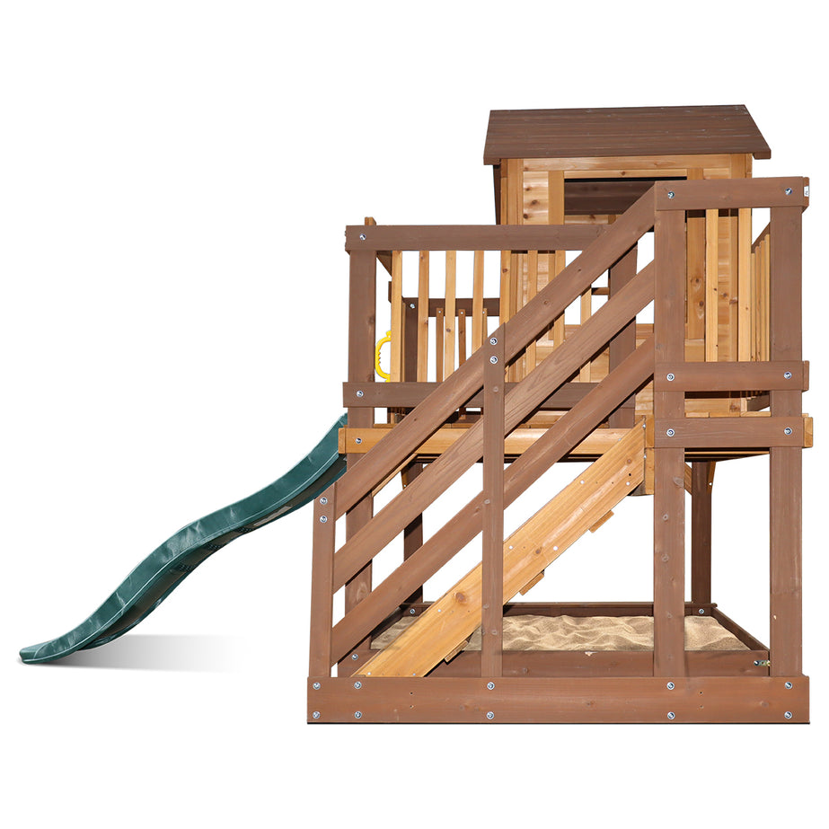 Silverton Cubby House with 1.8m Slide (Green)