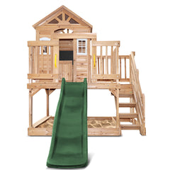 Silverton Cubby House with 1.8m Slide (Green)
