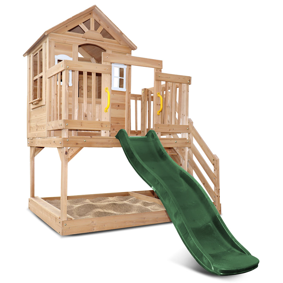 Silverton Cubby House with 1.8m Slide (Green)