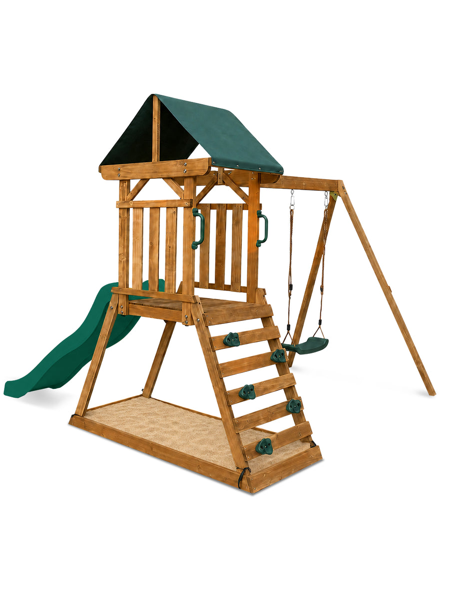 Wattle Play Centre with 1.8m Green Slide