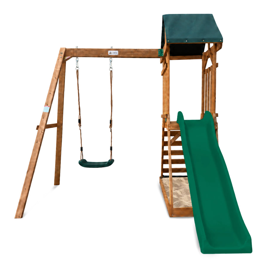 Wattle Play Centre with 1.8m Green Slide