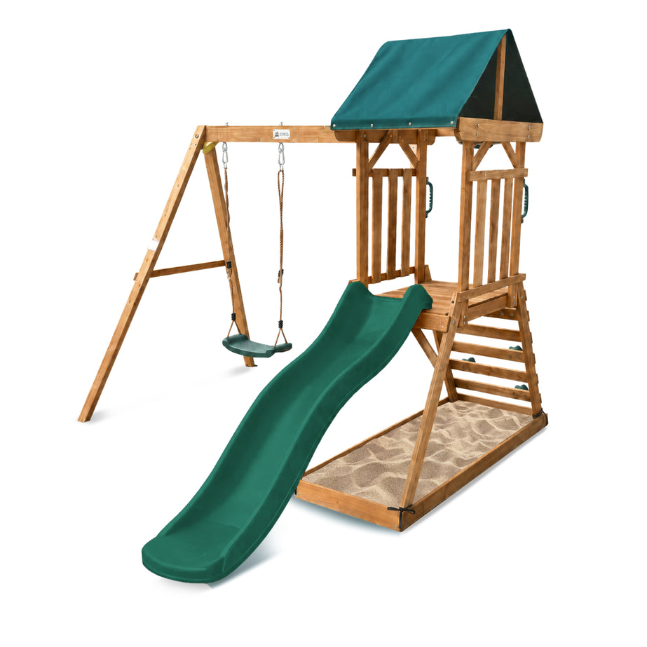 Wattle Play Centre with 1.8m Green Slide