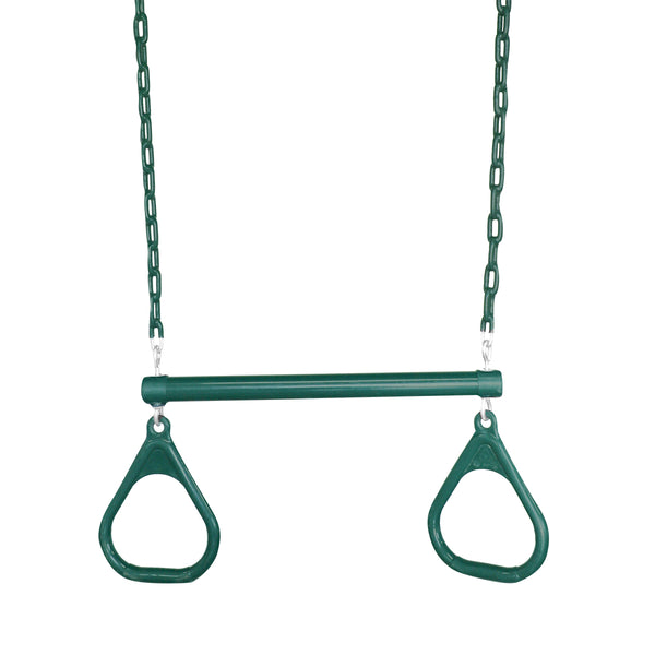 Pallas Play Tower with Metal Swing Set (Green Slide)