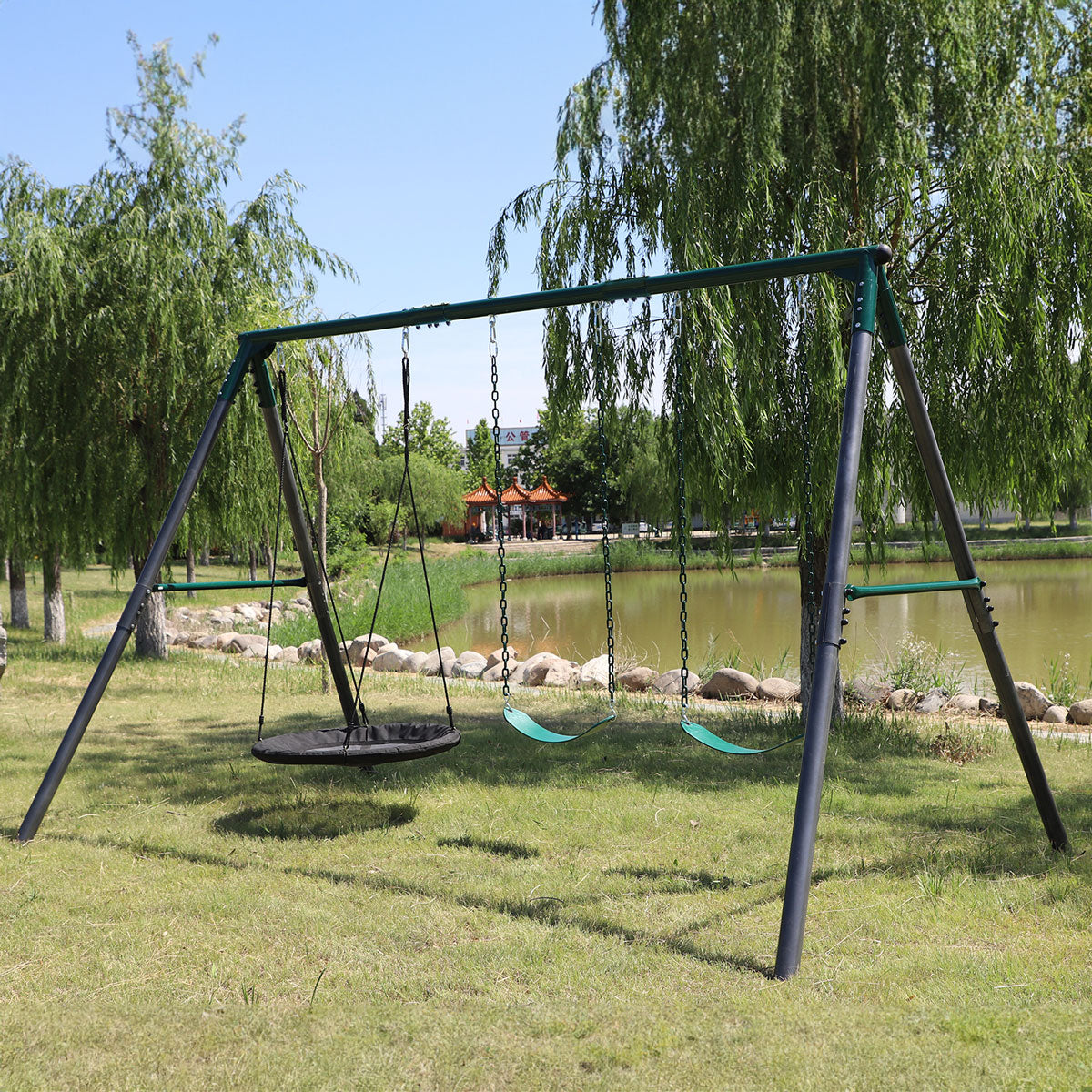 Titan Commercial Steel Swing Set Lifespan Kids