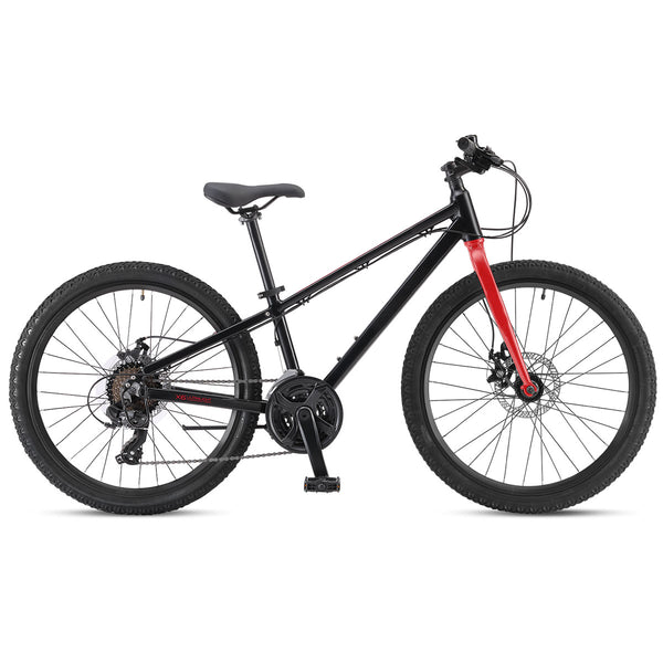 Ultralight ST24 Boys 24" Kids Rigid Mountain Bike Black/Red