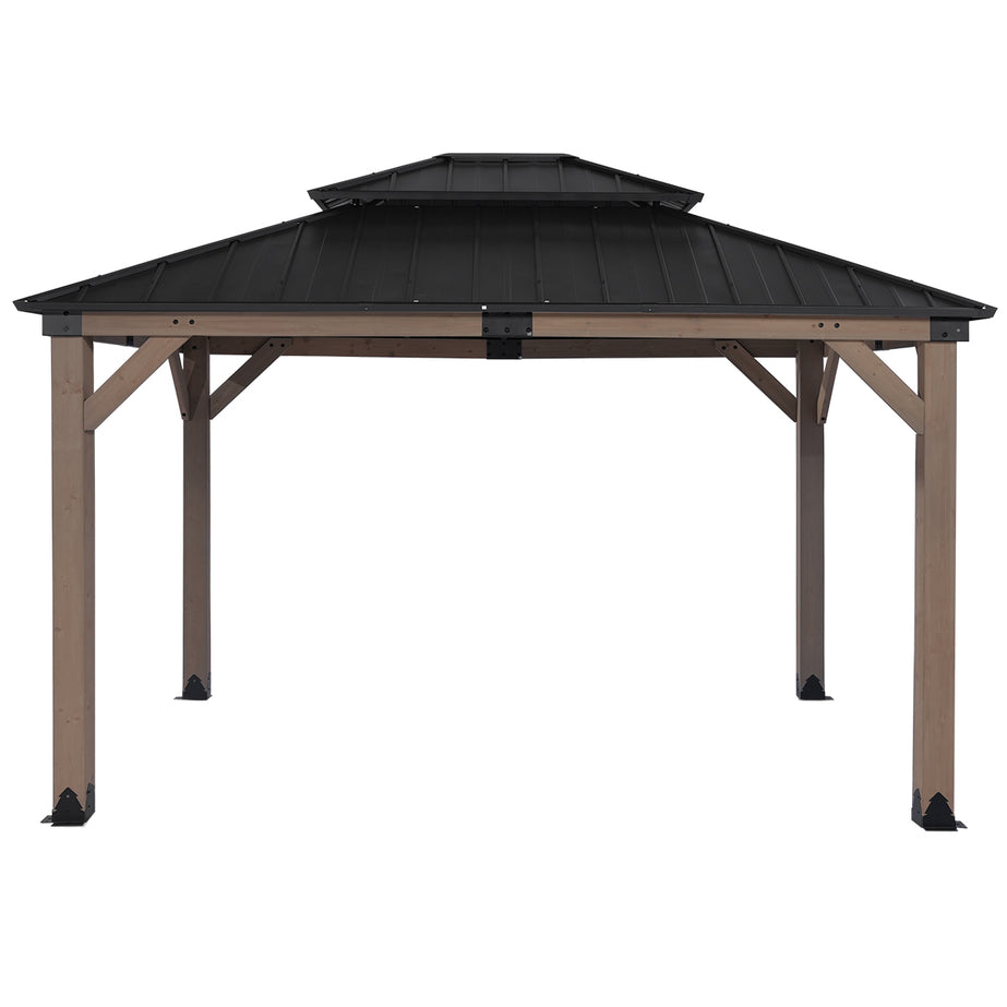 Yardtopia Maryborough 3m x 3.6m Timber & Steel Double Hip Roof Gazebo