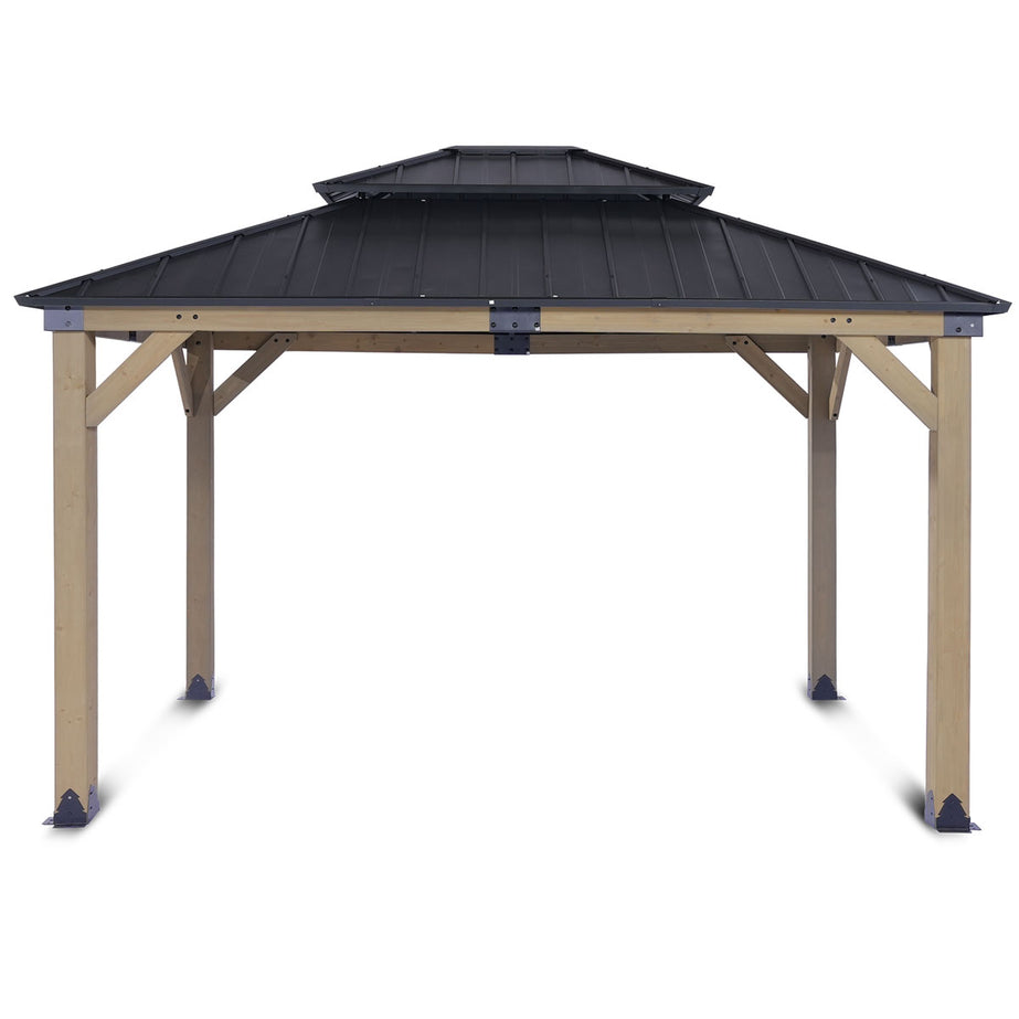 Yardtopia Maryborough 3m x 3.6m Timber & Steel Double Hip Roof Gazebo