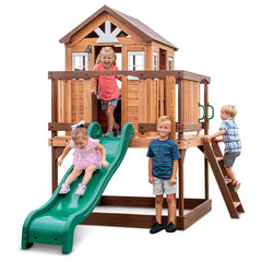 Backyard Discovery Echo Heights Cubby House with Slide