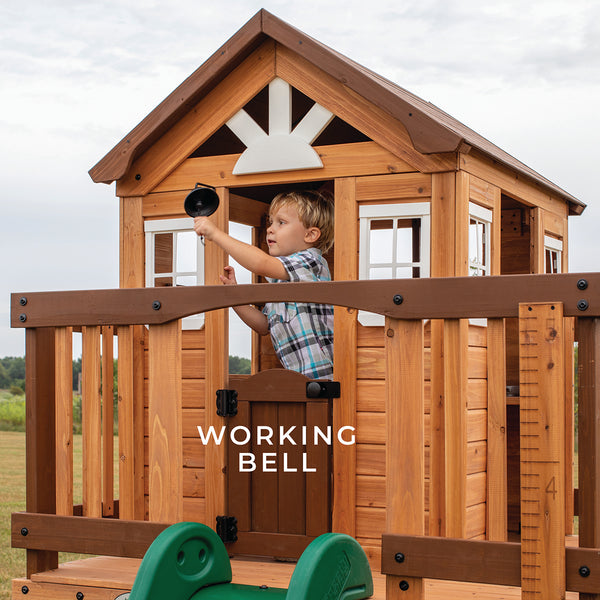 Backyard Discovery Echo Heights Cubby House with Slide