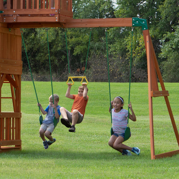 Backyard Discovery Skyfort II Swing & Play Set