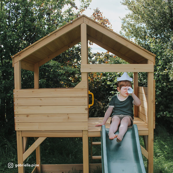 Bentley Cubby House with Green Slide