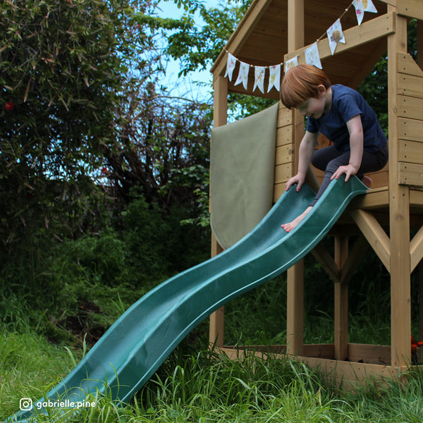 Bentley Cubby House with Green Slide