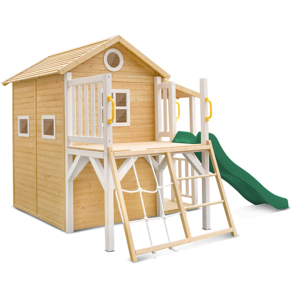 Finley Cubby House with Green Slide