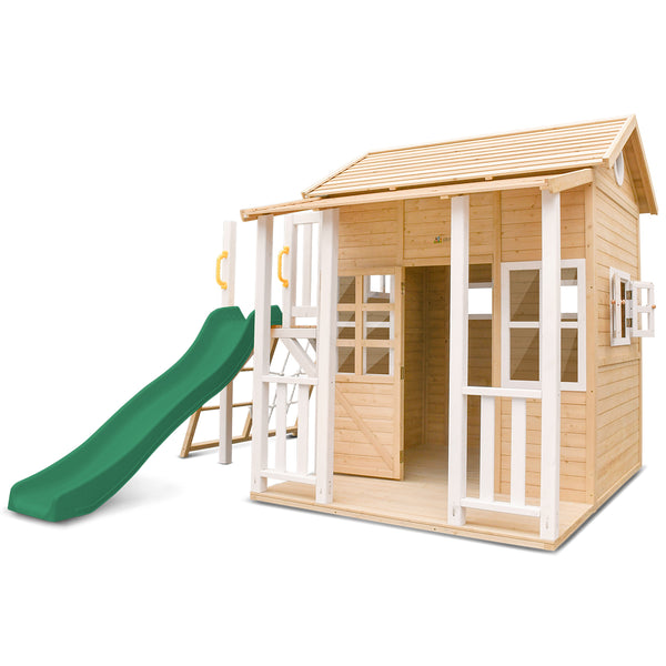 Finley Cubby House with Green Slide