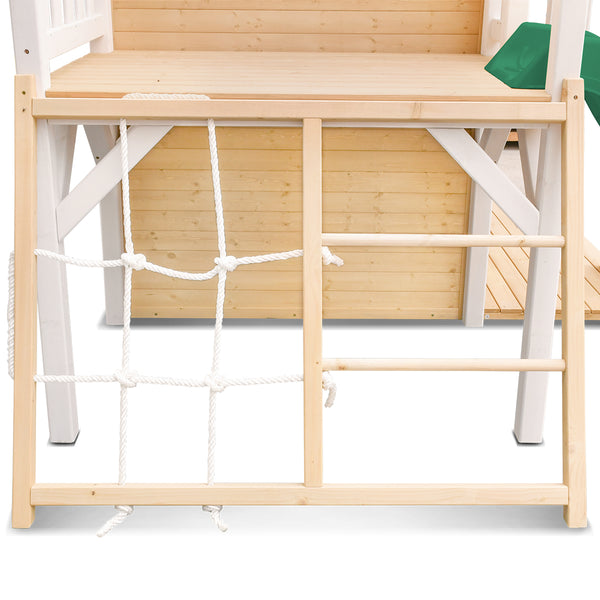 Finley Cubby House with Green Slide