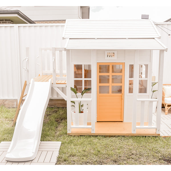Finley Cubby House with Green Slide
