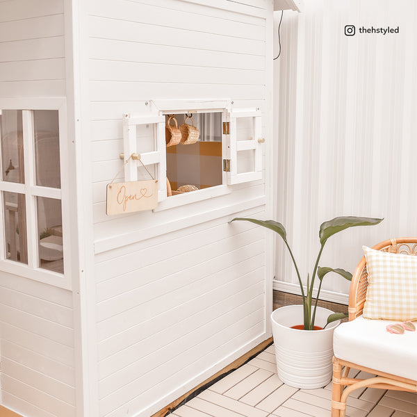 Finley Cubby House with Green Slide