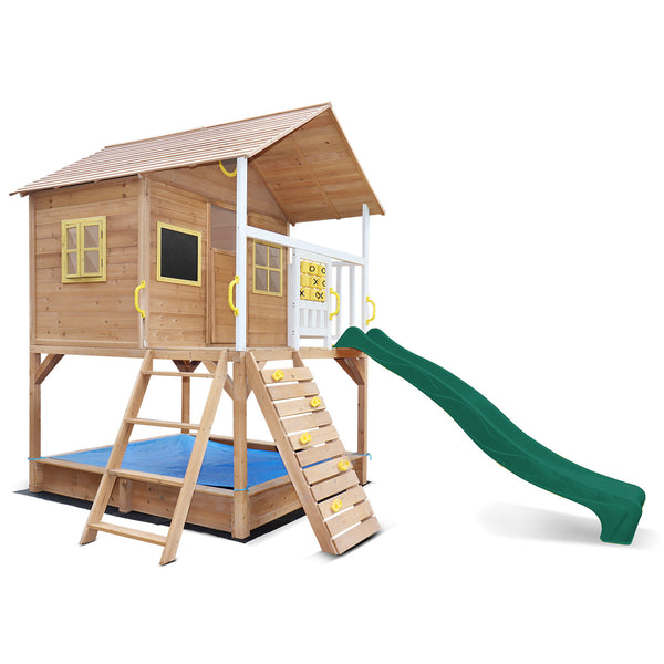 Warrigal Cubby House with Green Slide