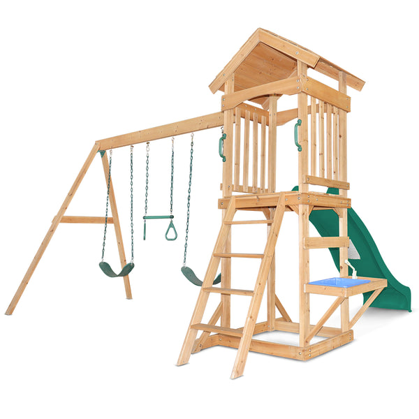 Albert Park Swing & Play Set (Green Slide)