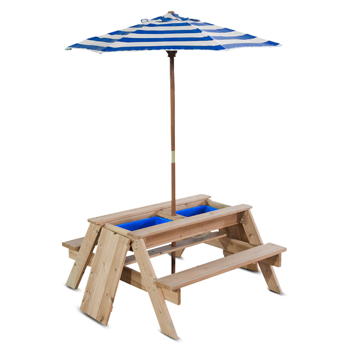Sand & water table with umbrella top