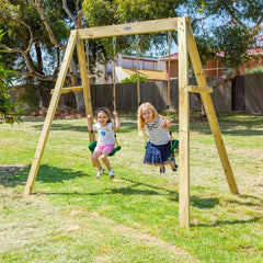 Holt 2-Station Timber Swing Set