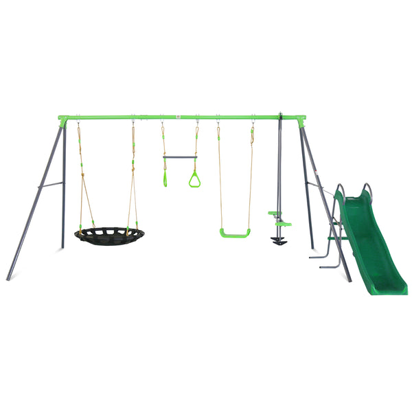 Lynx Metal Swing Set with Slide