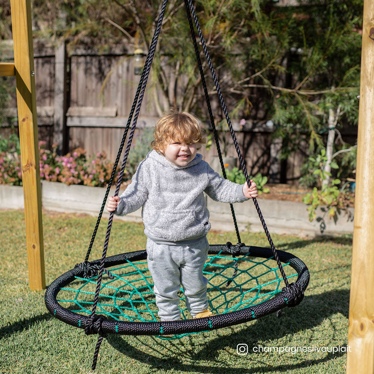 Spider shop swing set