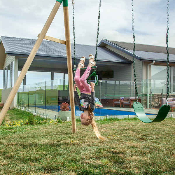 Wesley Double Swing With Trapeze